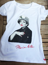 Maria Callas Artistic T-shirt  Painted ART TO WEAR - QuorArtisticTshirts