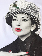 Maria Callas Artistic T-shirt  Painted ART TO WEAR - QuorArtisticTshirts