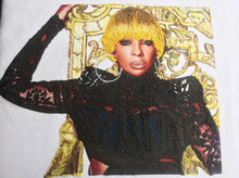 Relief painting of Mary J. Blige on fabric – hand-painted artistic detail 