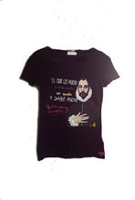 Hand-painted T-shirt of Miguel de Cervantes based on El Greco's portrait – artistic 3D relief design