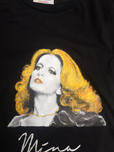 Hand-painted relief art of Mina on fabric – vibrant colors and unique design