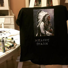 SITTING BULL LAKOTA CHIEF T-shirt Painted 3d Native Chief  T shirt  PAINTED 3D Mitakuye Oyasin  Lakota Sioux - QuorArtisticTshirts