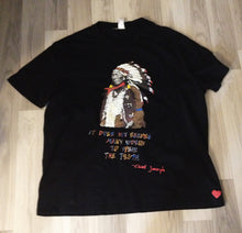 CHIEF JOSEPH  Painted Tshirt - NATIVES Chief T shirt - NEZ PERCE Chief painting on Tee - QuorArtisticTshirts