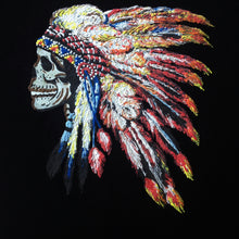 Native American Skull T-shirt  Indian Headdress painting - QuorArtisticTshirts