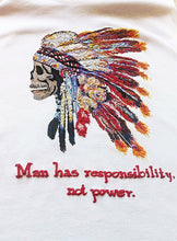 Native American Skull T-shirt  Indian Headdress painting - QuorArtisticTshirts