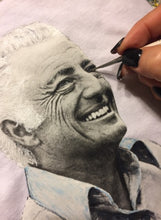 Gianni Agnelli T-shirt Painted  Italian Style Icon Avvocato Agnelli Tshirt - QuorArtisticTshirts