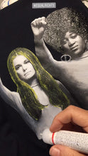 Gloria Steinem & Dorothy Pitman Hughes Raised Fist Artistic Painted T-shirt - QuorArtisticTshirts