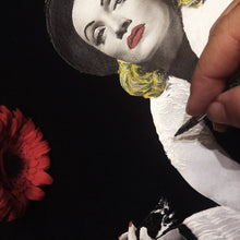 Marlene Dietrich T-shirt Painted 3d ART TO WEAR - QuorArtisticTshirts