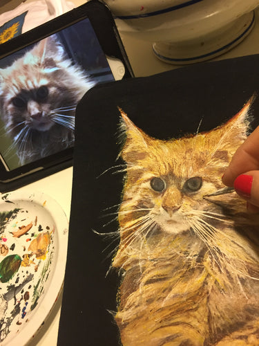 PETS Artistic T shirt Personalized Art on T-shirt Custom DOG or CAT   Tshirt Art To Wear - QuorArtisticTshirts