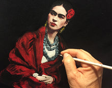 Frida Kahlo  T-shirt Frida Red Shawl Tshirt Artistic - QuorArtisticTshirts