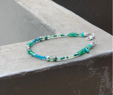 Dainty Emerald Bracelet - May Birthstone Bracelet - Calming vibes Bracelet - Emerald Turquoise Bracelet - Howlite Blue Apatite Sea Lover Bracelet - QuorArtisticTshirts