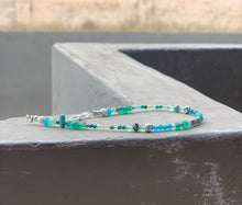 Dainty Emerald Bracelet - May Birthstone Bracelet - Calming vibes Bracelet - Emerald Turquoise Bracelet - Howlite Blue Apatite Sea Lover Bracelet - QuorArtisticTshirts