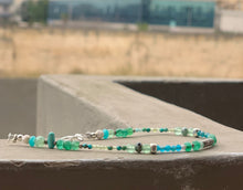 Dainty Emerald Bracelet - May Birthstone Bracelet - Calming vibes Bracelet - Emerald Turquoise Bracelet - Howlite Blue Apatite Sea Lover Bracelet - QuorArtisticTshirts