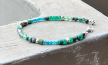 Sea Vibes Bracelet Emerald - Dainty Bracelet - May Birthstone Jewelry - Gift Green Gemstone Bracelet - Blue Apatite Unakite Nature lovers jewel - QuorArtisticTshirts