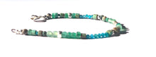 Sea Vibes Bracelet Emerald - Dainty Bracelet - May Birthstone Jewelry - Gift Green Gemstone Bracelet - Blue Apatite Unakite Nature lovers jewel - QuorArtisticTshirts