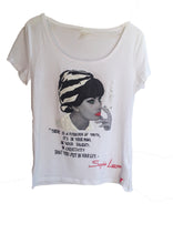 Sophia Loren T-shirt  Art Work painting Made in Italy - QuorArtisticTshirts