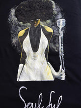 Soulful Queen T-shirt  Painted 3d  Afro  Nubian Girl - QuorArtisticTshirts