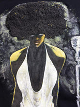 Soulful Queen T-shirt  Painted 3d  Afro  Nubian Girl - QuorArtisticTshirts