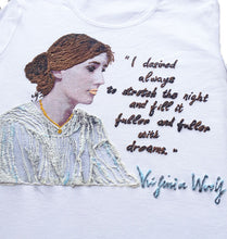 VIRGINIA WOOLF T-shirt Painted Literary Tshirt - QuorArtisticTshirts