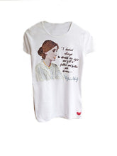 VIRGINIA WOOLF T-shirt Painted Literary Tshirt - QuorArtisticTshirts