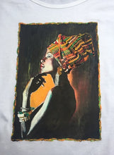 Black Elegance Queen on T-shirt - Afro  Black  Painted 3d - Art on T-shirt - QuorArtisticTshirts