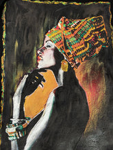 Black Elegance Queen on T-shirt - Afro  Black  Painted 3d - Art on T-shirt - QuorArtisticTshirts