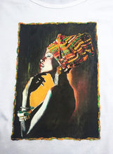 Black Elegance Queen on T-shirt - Afro  Black  Painted 3d - Art on T-shirt - QuorArtisticTshirts