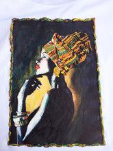 Black Elegance Queen on T-shirt - Afro  Black  Painted 3d - Art on T-shirt - QuorArtisticTshirts