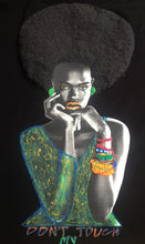 DON'T TOUCH MY HAIR - BLACK QUEEN T-shirt  PAINTED 3d -Afrocentric Tee - QuorArtisticTshirts