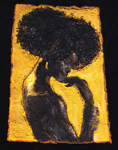 Afro Black Queen T-shirt  PAINTED 3D Black is Gold t shirt - QuorArtisticTshirts