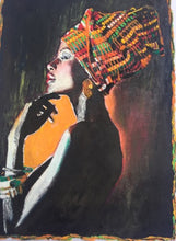 Black Elegance Queen on T-shirt - Afro  Black  Painted 3d - Art on T-shirt - QuorArtisticTshirts