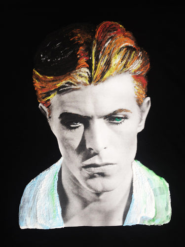 DAVID BOWIE T-shirt PAINTED 3D Art To Wear - QuorArtisticTshirts
