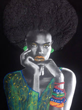 DON'T TOUCH MY HAIR - BLACK QUEEN T-shirt  PAINTED 3d -Afrocentric Tee - QuorArtisticTshirts