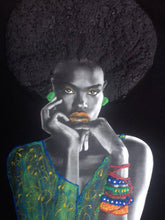 DON'T TOUCH MY HAIR - BLACK QUEEN T-shirt  PAINTED 3d -Afrocentric Tee - QuorArtisticTshirts