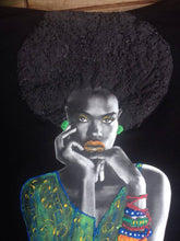 DON'T TOUCH MY HAIR - BLACK QUEEN T-shirt  PAINTED 3d -Afrocentric Tee - QuorArtisticTshirts