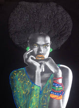 DON'T TOUCH MY HAIR - BLACK QUEEN T-shirt  PAINTED 3d -Afrocentric Tee - QuorArtisticTshirts