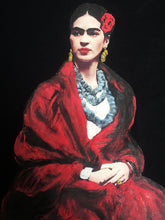 Frida Kahlo  T-shirt Frida Red Shawl Tshirt Artistic - Quortshirts