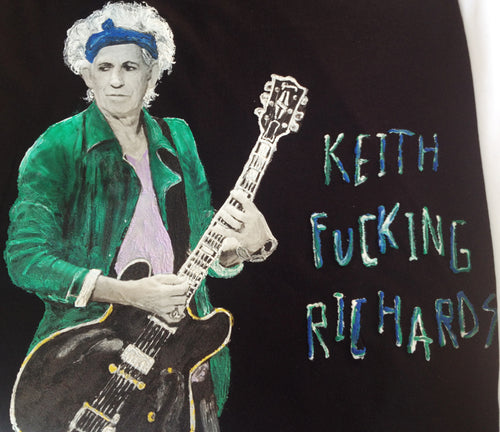 Keith Richards T-shirt Artistic Keef PAINTED 3D Tshirt - Quortshirts