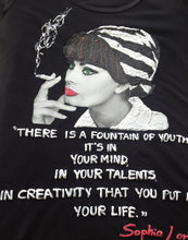 Sophia Loren T-shirt  Art Work painting Made in Italy - Quortshirts