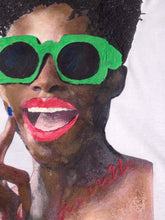 African American Girl  T-shirt PAINTED 3D  Black Queen - Quortshirts