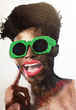 African American Girl  T-shirt PAINTED 3D  Black Queen - Quortshirts