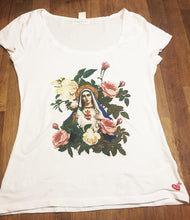 Virgin Mary T shirt Sacred Heart  Tshirt  Religious Catholic Shirt - Quortshirts